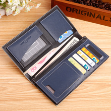 2015 Famous brand men wallet male genuine leather patchwork fashion purse carteira masculina with car holder
