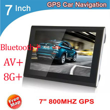 7 » автомобилей GPS навигация Bluetooth / AV FM / 8 г / 256 м CE6.0 навигатор HD 800 * 400 карта для россия / беларусь / европа / сша + канада