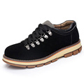 2016 Winter Men s Ankle Short Suede Leather Warm Snow Velvet Work Flats Shoes Martin Cowboy