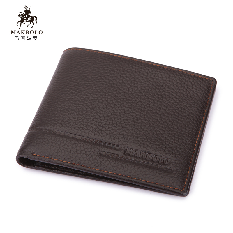 Nakeboluo wallet male short design first layer of cowhide leather wallet horizontal male wallet