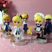 Classic Anime Nendoroid 358 Fate/Stay Maid Night Saber PVC Action Figure Toy Doll Men Christmas Gift Free shipping