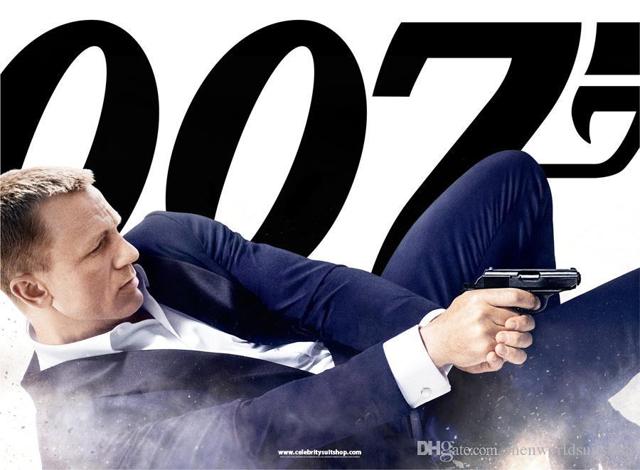 2015 Cheapest Wedding Tuxedo James Bond Wedding Suits for men Formal Suit Groom Tuxedos Tailcoat Best Men Suits Groomsme( Jacket+Pants+Tie) (3)