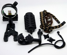 Upgrade Kit Archery Compound Bow archery combo Stabilizer Optic Sight Arrow Rest Peep String 6in1set arrow