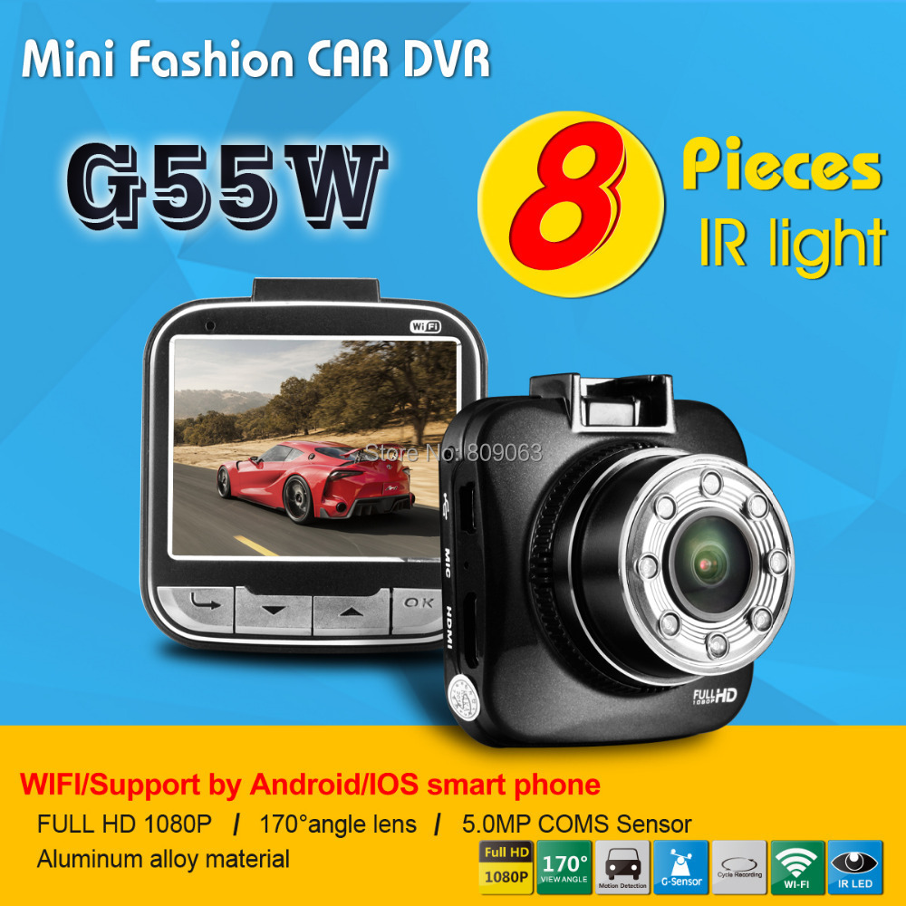 Wifi Dash Cam G55W Car DVR Full HD 1080P Car Black Box DVR with G sensor