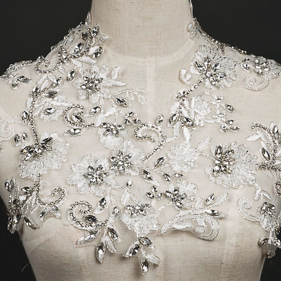 Bridal Wedding Lace Necklace Jewelry Crystal Rhinestone Shoulder Chain Strap usd34.99 2