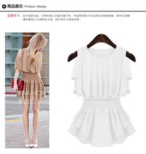 women summer slim chiffon sexy ruffles sequined blouse plus size XL 2XL 3XL 4XL 5XL 6XL clothing trech sexy slim lace blouse top