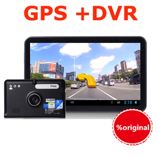 7 inch Android Car DVR GPS Android Navigation Capacitive tuch Car dvrs Recorder camcorder FM WIFI Truck vehicle gps 8GB Free Map
