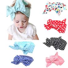 Free Shipping 2016 Best Deal High Quality Hot Selling Wave Spot Baby Girls Headband Elastics For Newborns Elastic Hair Head Band