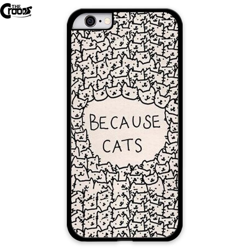 Because Cat Hard Plastic Back font b Mobile b font font b Phone b font font
