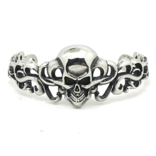 Huge Heavy Mens Boys 316L Stainless Steel Cool Punk Gtohic Evil Demon SKull Cool Newest Bangle Newest Design