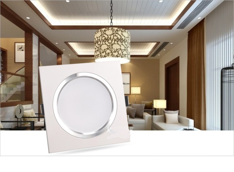 Description Picture 2 of item2.5inch Downlight LED 6w 9w 12w 220v Nature White Square Recessed LED Lamp Spot Light for Living Room Foyer Bedroom Kitchen