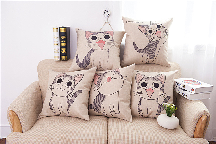 cat sofa plush pillow