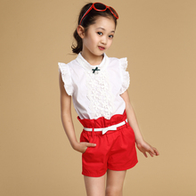 Children’s clothing female child summer 2014 child baby clothes child casual shorts sports set