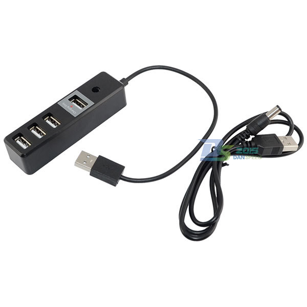 3 Port USB2 0 Hub 1 Smart Charging Port Adapter for Tablet PC Smartphone Black