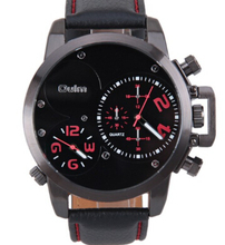 Nuevos hombres de moda reloj de cuarzo, dual time zone Oulm marca deportiva relojes, militar impermeable relogio masculino