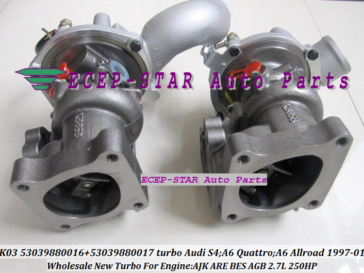 K03 53039880016 53039880017 Turbo Turbocharger for Audi S4 A6 Quattro A6 Allroad 1997-01 AJK ARE BES AGB 2.7L 250HP (6)