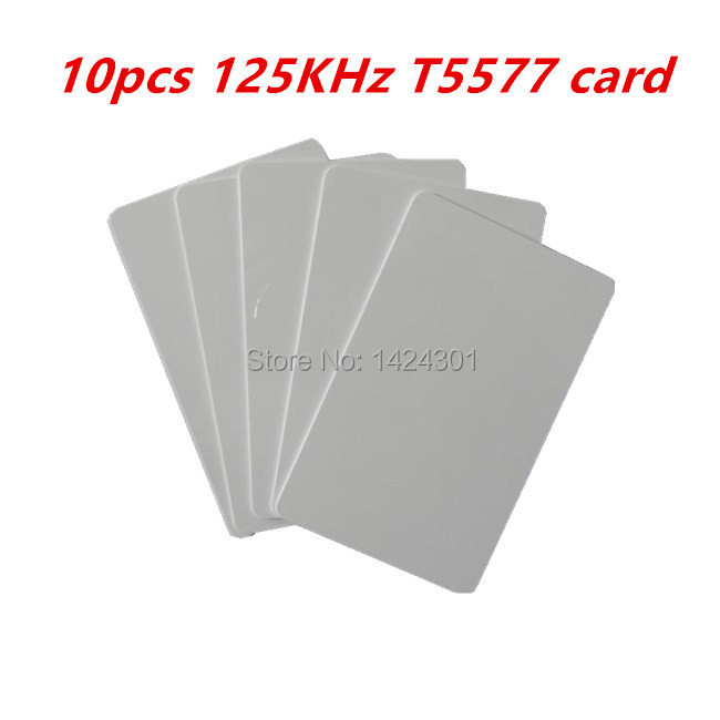 10pcs T5577 Rewritable White Access Control Cards Smart RFID 125KHz Chip Card