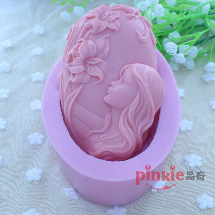 Head girls Soap Mold Fondant Mold,Resin Clay Chocolate Candy Silicone Cake Mould,Fondant Cake Decorating Tools wholesale