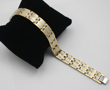 Silver Gold Two Tone Link Chain Bracelets Men Jewelry Stainless Steel Germanium Energy Health Magnetic Bracelets China