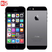 Apple iPhone 5S Phone Original Factory Unlocked cellphone iOS touch ID4.0 32GBrom WCDMA WiFi GPS 8MP Mobile Phone Free shipping