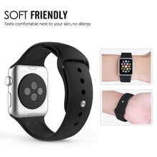 For Apple watch Band 42mm Correa Silicone Sport Adapter Bracelet for iWatch Strap Band 38mm with Tracking Number