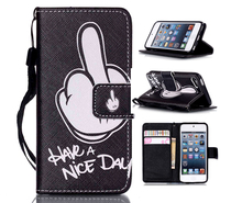 For ipod touch 5 touch 6 Case Nice Printed wallet stand leather flip case cover for apple ipod touch 5 &touch 6 mobile phone bag