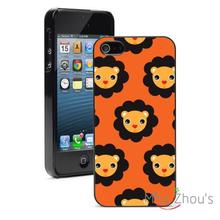Cartoon Lions on Orange Protector back skins mobile cellphone cases for iphone 4/4s 5/5s 5c SE 6/6s plus ipod touch 4/5/6