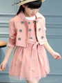 2016 New Sweet Children Clothing Girls Set Kids Clothes Brand Girls Clothing Autumn Sport Suits Toddler