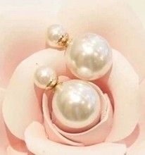 Korean fashion wild temperament unique exaggerated big shiny delicate pearl earrings the size of imitation jewelry Free shipping
