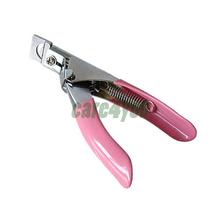 Pink Manicure Nail Cutter Stainless Steel Nail Clipper Acrylic Gel False Nail Tip Cutter Clipper Nail