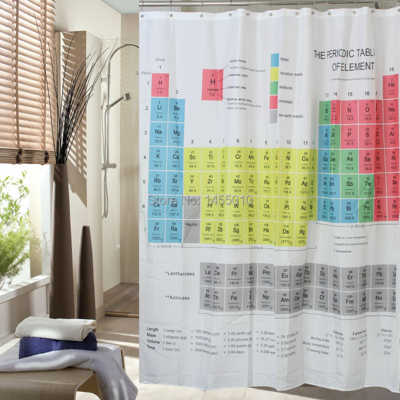 Polyester terylene BIG BANG theory periodic table shower curtain waterproof shower curtain 180cm x180cm Polyester terylene BIG BANG theory periodic table shower curtain waterproof shower curtain 180cm x180cm