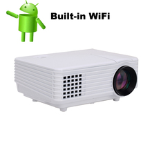 2016 Home Theater 3D Cinema 1080P HD pico projector with Wireless Wifi android 4.4 HDMI USB Video Digital Multimedia LCD LED