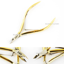 Sharp Nail Toenail Cuticle Nippers Gold