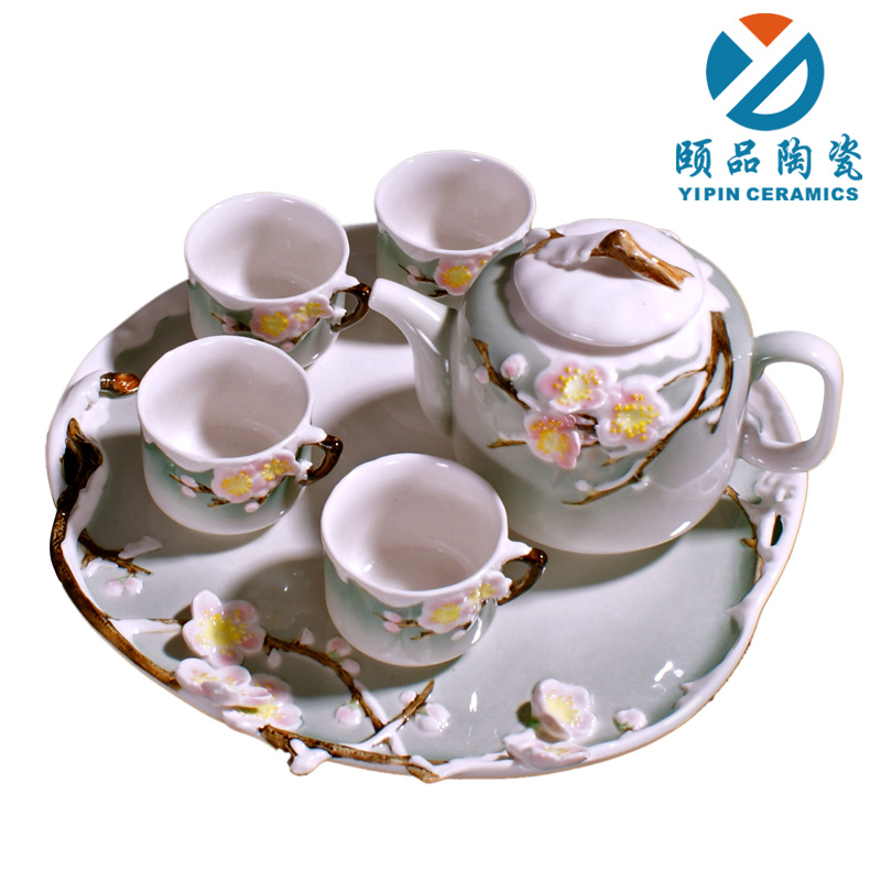Ceramic kung fu tea set tea set ceramic tea set teaberries porcelain enamel tea set w03