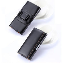 Black Belt Clip Holster Leather Mobile Phone Case Pouch cover For Smartphone Lenovo P70 Universal cases