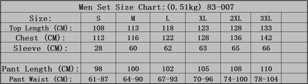 Tobe Size Chart