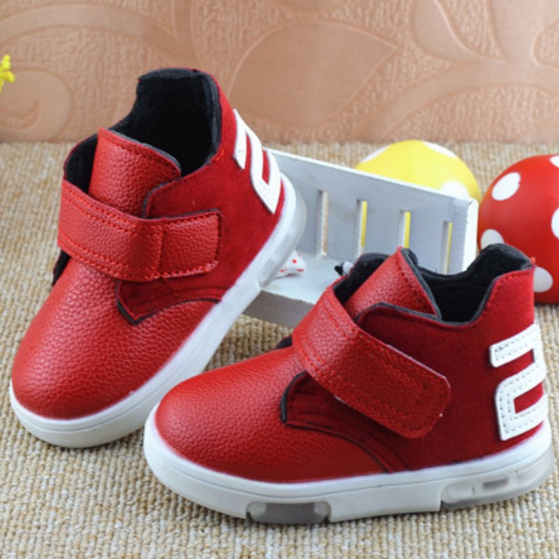 2015 autumn winter baby boys and girls casual Leather shoes in help soft bottom slip toddler