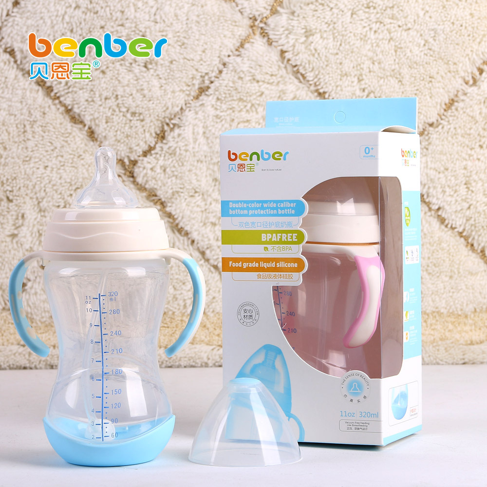 1PCS special PP PP wide mouth bottle baby font b feeding b font bottle with handle