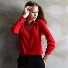 MuLian 5 Colors Fashion Womens Blouse Chiffon Blouse OL Long Sleeve Work Wear Elegant Ladies Formal Office Women Shirt 2016