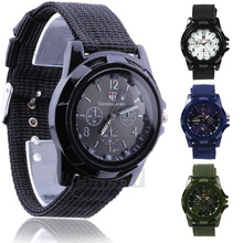 High Quality Mens Casual Solider Boy Military Army Sport Canvas Belt Luminous Quartz Wrist watch L05469