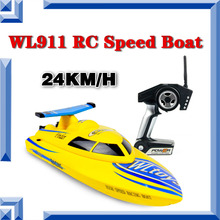 Free Shipping Remote Control Toys Wltoys WL911 RC Boat 4CH 2.4G High Speed 24km/h Racing RC RTF Boat Waterproof