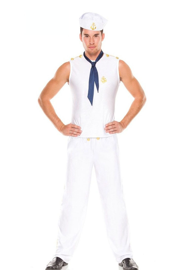 Wholesale Brand New 2016 Halloween Party Mens Navy Sailors Costumes