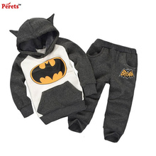 Perets kids tracksuit boys clothes girls cartoon print hooded children’s sport suit unisex clothing sets ropa nino 1 to 6 years
