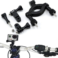 For Gopro Mount Bike Motorcycle Handlebar Roll Bar Mount Holder + 3 Way Pivot Arm For GoPro Hero 4 3 Xiaoyi SJ4000 Action Camera