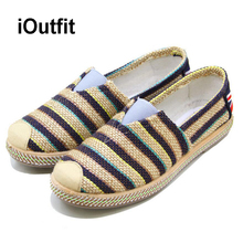 Scarpe Donna 2016 Hot Comfortable Breathable Summer Spring Boat Shoes Women Loafers Hemp Striped Girl Casual Slip On Flats