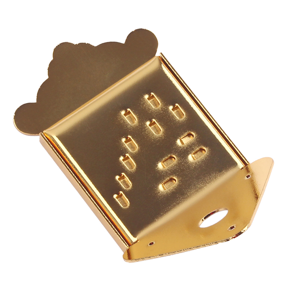 Description Picture 5 of itemGolden /Silver Mandolin Triangle Tailpiece Bridge Screw for Mandolin 8/10/12 loop-end Strings 3-6 Strings Cigar Box Guitar Parts