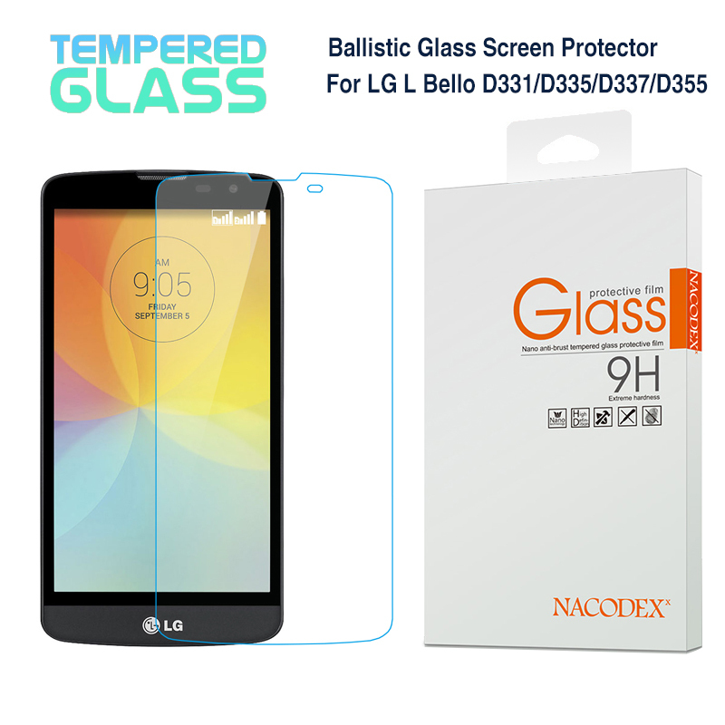 For LG L Bello D331/D335/D337/D355 Nacodex Premium Tempered Glass Screen Protector pantalla pelicula de vidro protective film
