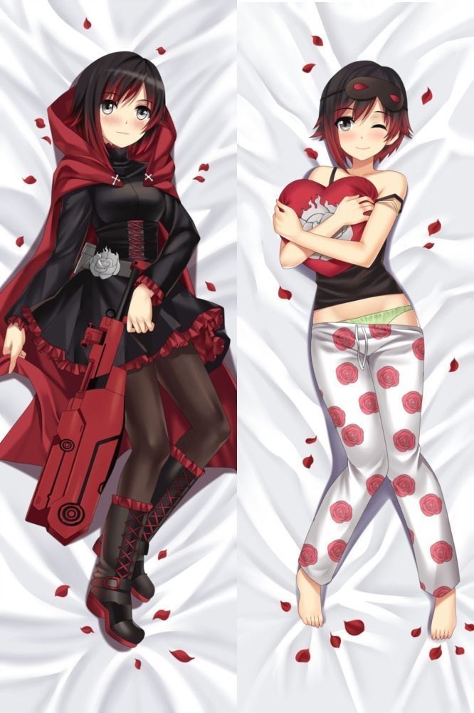 New Anime Rwby Red Ruby Rose Cute Sexy Dakimakura Pillow Case Cover 5669