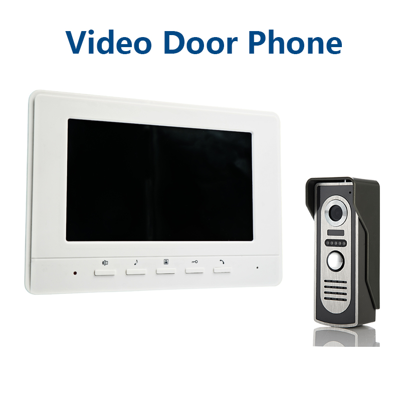 7 inch TFT Color Video Door Phone Intercom Doorbell System Waterproof Night Vison IR Camera XinSiLu V70H-M2