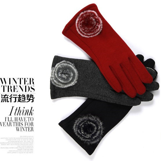 New Brand Winter Women Fashion High Quality Soft Lady s Cashmere Gloves Warm Rabbit Fur Short